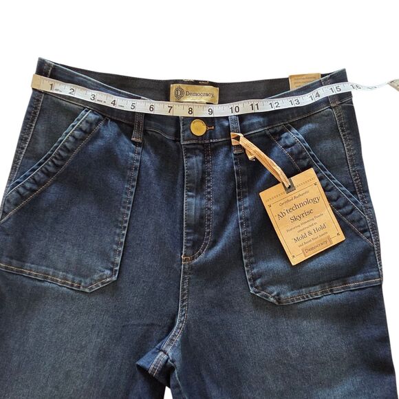 Democracy Ab Technology Jeans Size 12 Skyrise Booty Lift Itty Bitty Bootcut Blue - Picture 11 of 15
